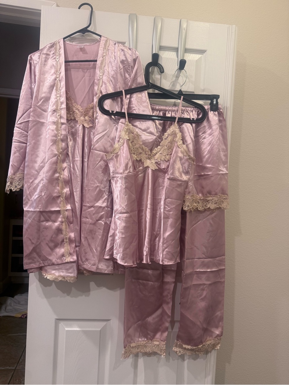 Nordic Peace 5-Piece Silk Satin Pajama 2XL Runs small like Large